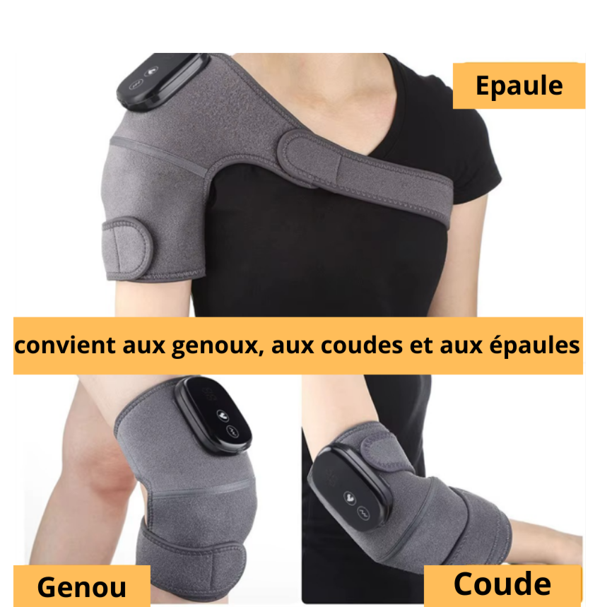 Genouillère Électrique Chauffante – Soulagement Arthrose, Douleurs Articulaires & Récupération Sportive – 3 Niveaux de Température