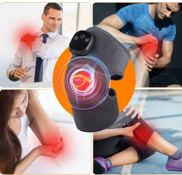 Genouillère Électrique Chauffante – Soulagement Arthrose, Douleurs Articulaires & Récupération Sportive – 3 Niveaux de Température