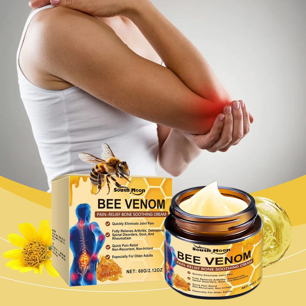 Crème réparatrice des articulations au venin d'abeille naturelle et hautement efficace pour soulager l'inconfort articulaire, crème de massage