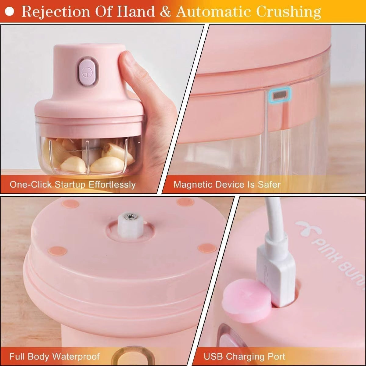 Mini hachoirs à viande électriques USB, trancheuses, broyeurs alimentaires, hachoirs automatiques pour légumes, mixeurs à ail 250ml