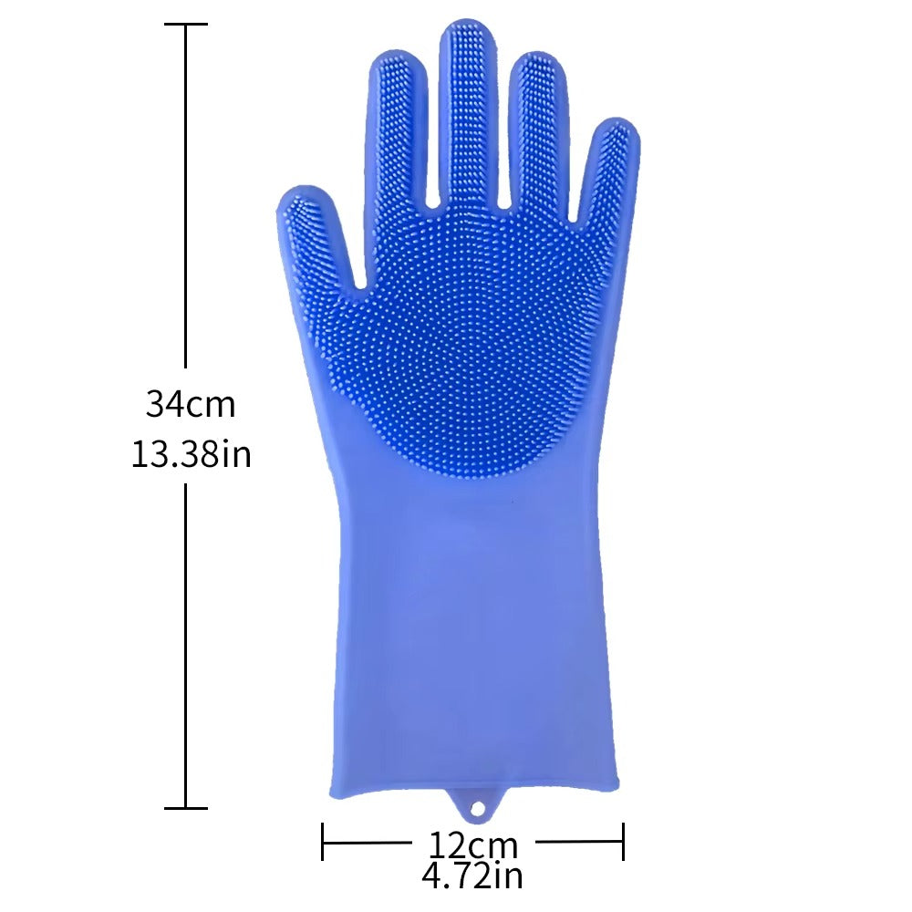 Gants de nettoyage de cuisine multifonctionnels, gants de lavage de vaisselle en silicone isolés antidérapants magiques pour la maison