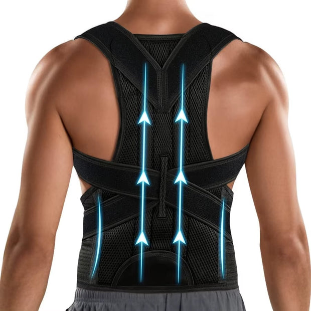 Ceinture correctrice de posture réglable et respirante pour hommes et femmes