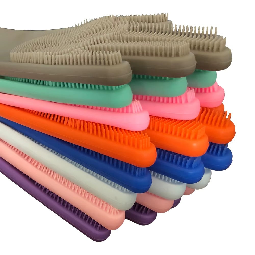 Gants de nettoyage de cuisine multifonctionnels, gants de lavage de vaisselle en silicone isolés antidérapants magiques pour la maison