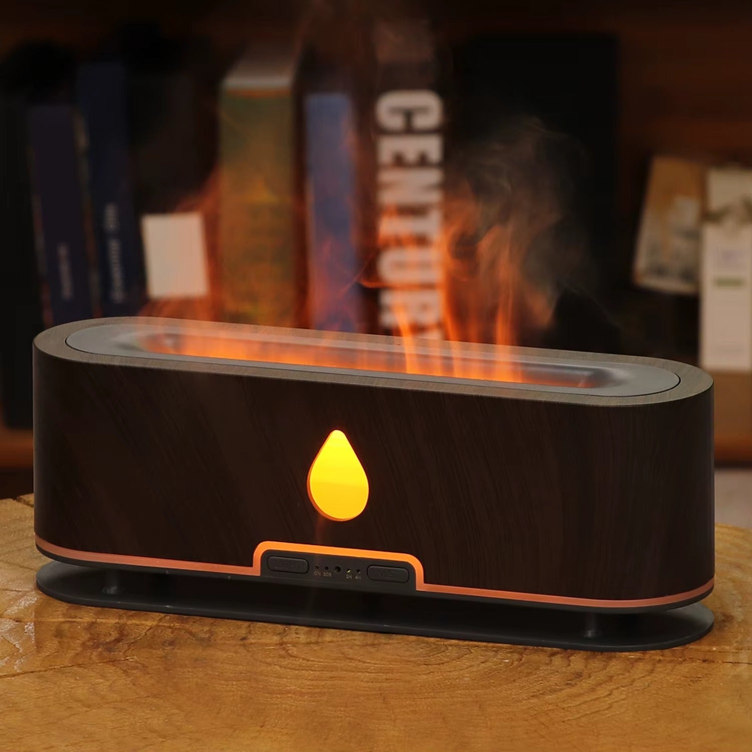 Diffuseur d’arômes led effet flamme – humidificateur et décoration