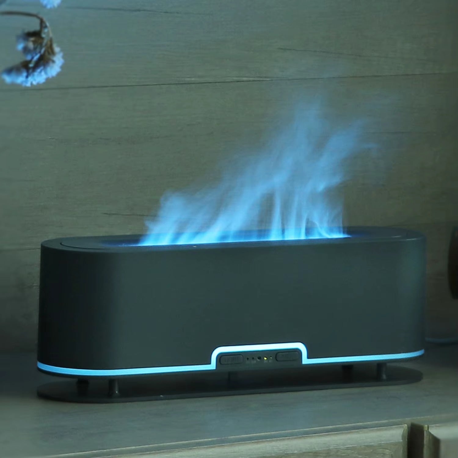 Diffuseur d’arômes led effet flamme – humidificateur et décoration