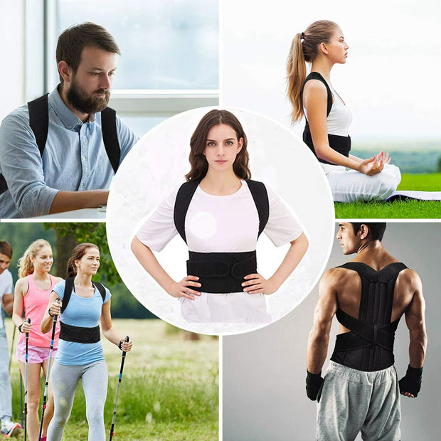 Ceinture correctrice de posture réglable et respirante pour hommes et femmes