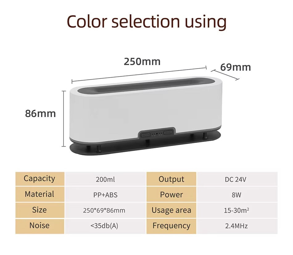 Diffuseur d’arômes led effet flamme – humidificateur et décoration