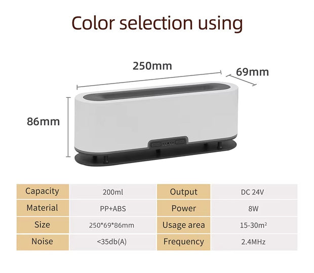 Diffuseur d’arômes led effet flamme – humidificateur et décoration